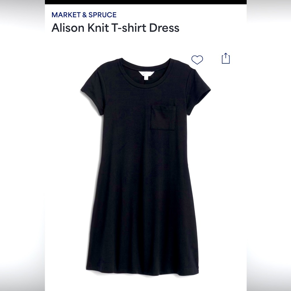 NWT ⭐️Market and Spruce Alison T-Shirt Dress Black Size MP